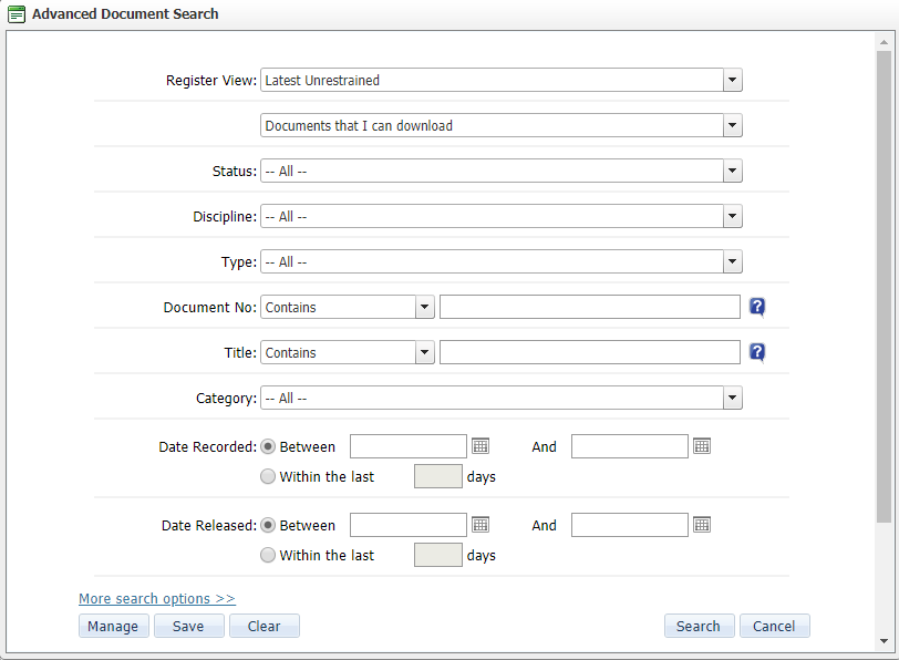 InEight Document Classic - Locating Documents