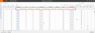Column filters location 